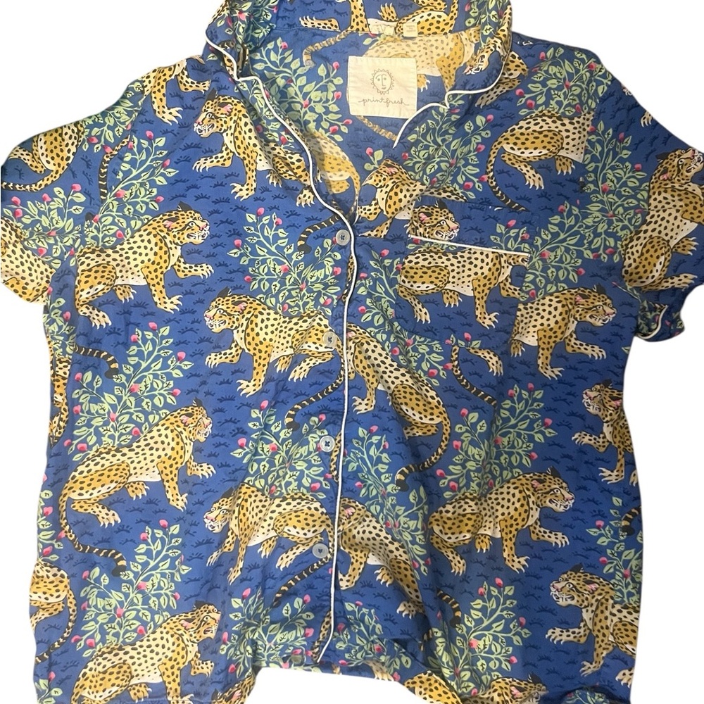 Print Fresh Bagheera
Leopard Pajama Top Sleep Shirt - Picture 2 of 5